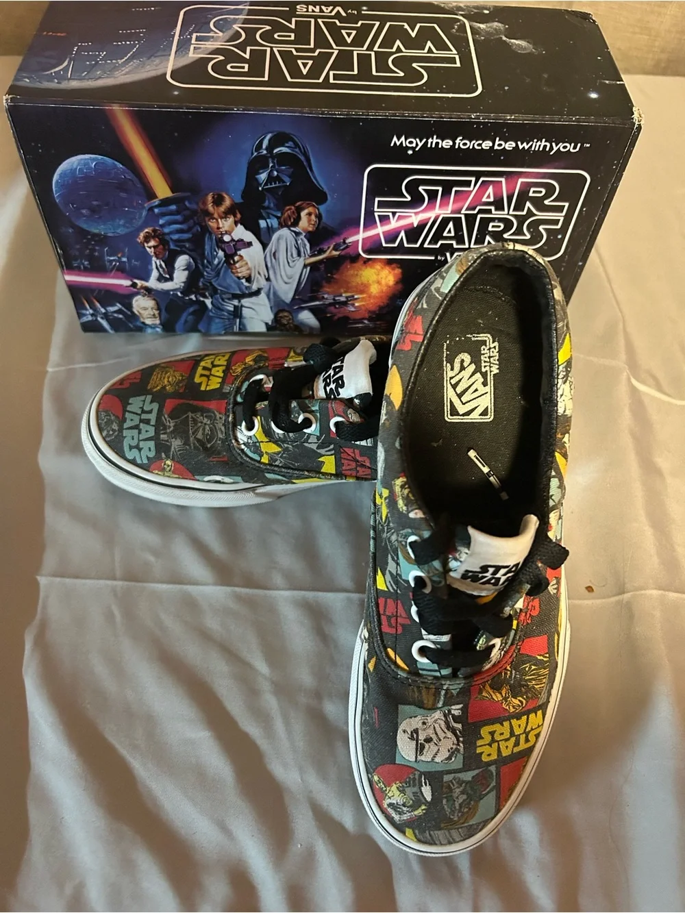 Vans Kids Star Wars Comic Panel Low Top Sneakers - Black, Red, Yellow, Blue
